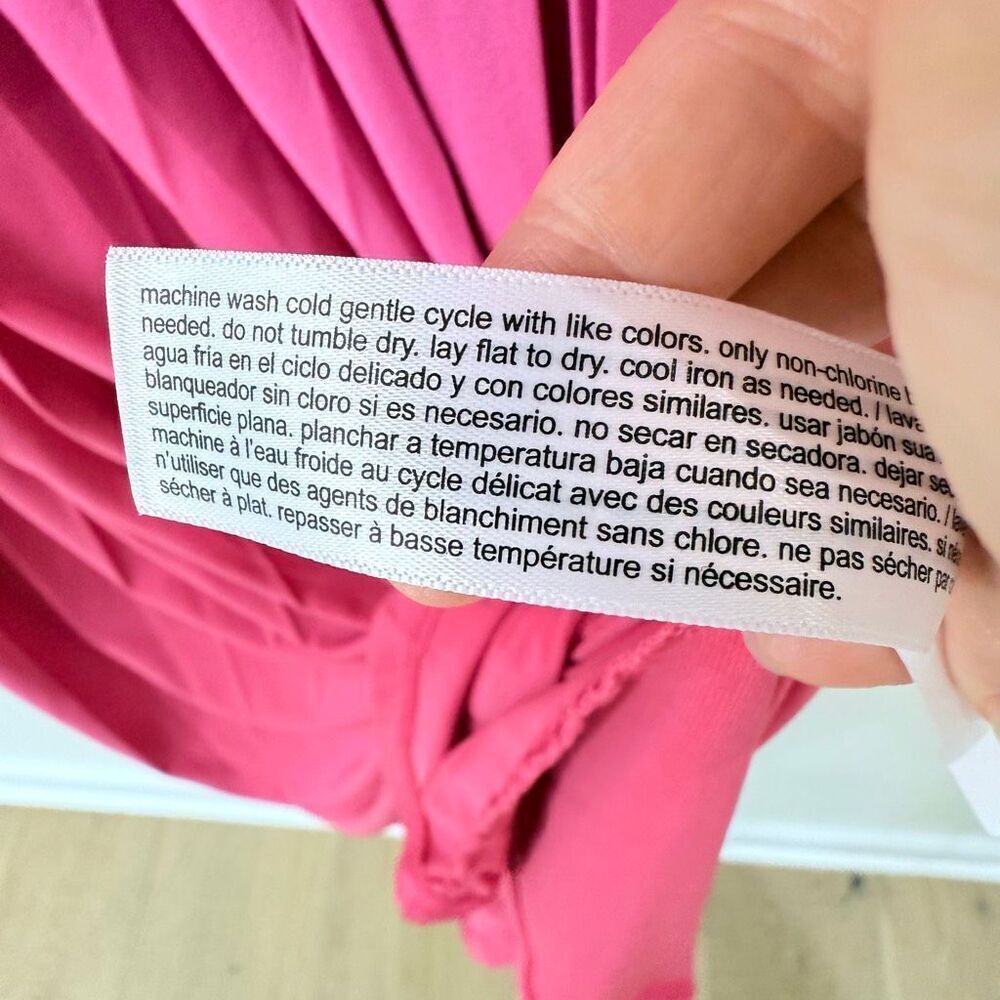 Eloquii Women's Twist Front Dress in a Magenta Pink Knee Length Women's 20 - Picture 11 of 12